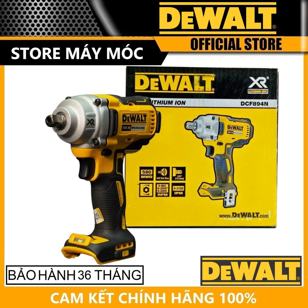 MÁY SIẾT BULON CẦM TAY 18V DEWALT DCF894N-KR- HÀNG CHÍNH HÃNG