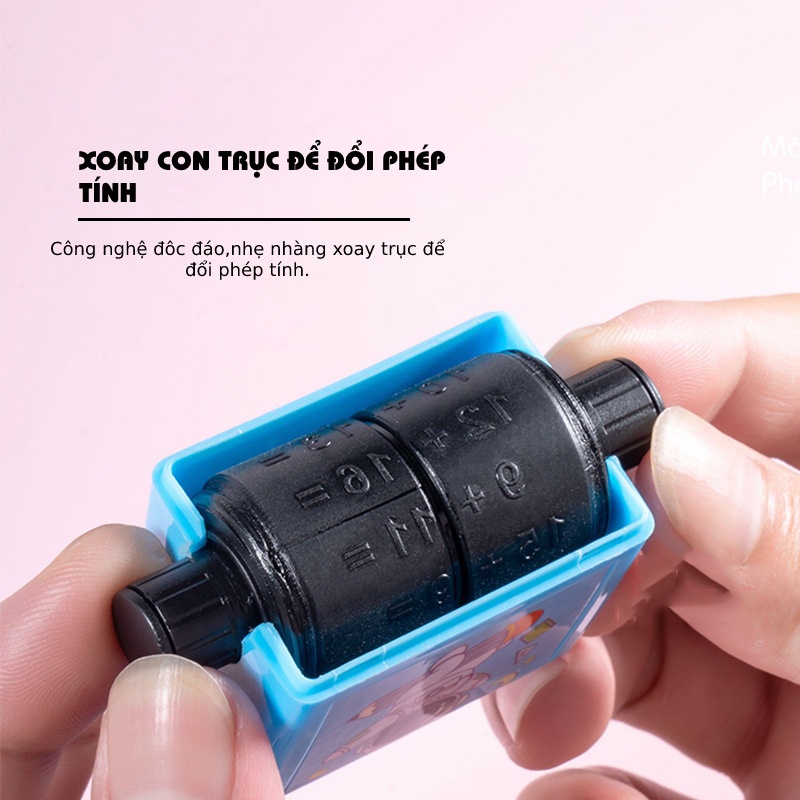 Máy in con lăn tạo phép tính cộng trừ cho bé học toán