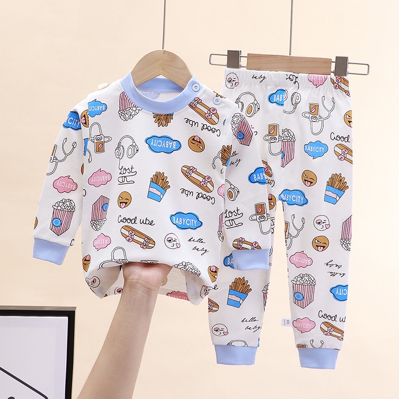 Bộ Đồ Ngủ Dài Tay Thời Trang Mùa Thu Cho Bé 80-140cm