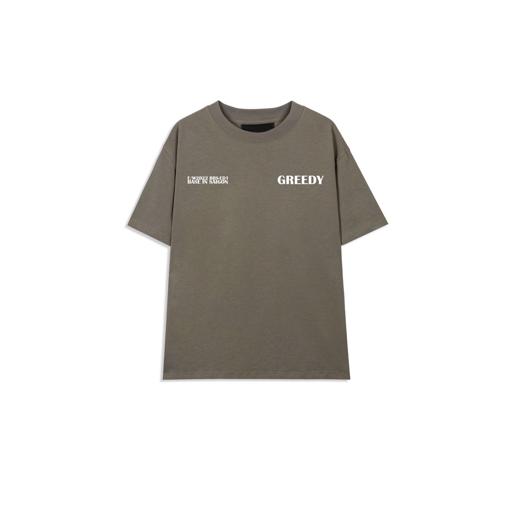 Áo thun Greedy - TAUPE BASIC GREEDY , vải thun 2 chiều 100% cotton định lượng 250g