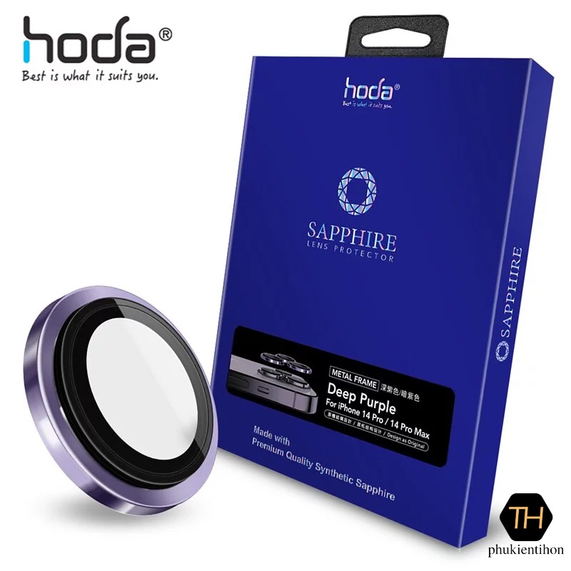 Dán Cường Lực Camera HODA Sapphire cho iPhone 15 Pro Max/ 14 Pro Max/ 14 Pro/ 13 Pro Max/ 13 Pro - Hàng chính hãng