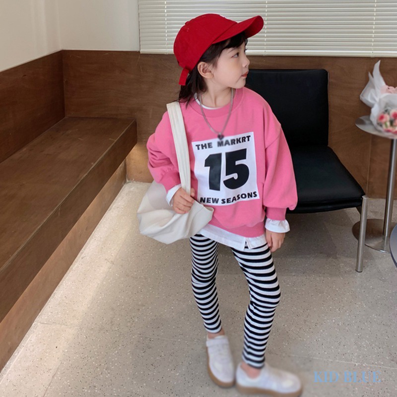 Quần Dài Thể Thao Lưng Thun Co Giãn Tốt Thời Trang Xuân Thu Cho Bé Gái