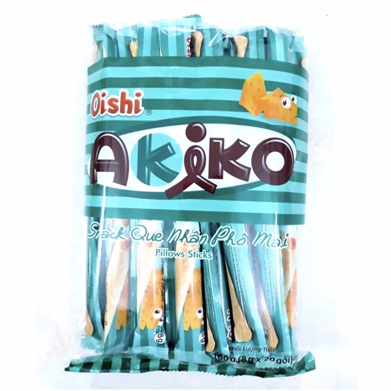 Bánh snack Akiko oishi các vị gói 20 que dài