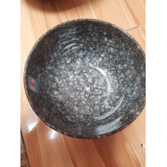 Tô tròn to nhựa Melamine vân đá đen