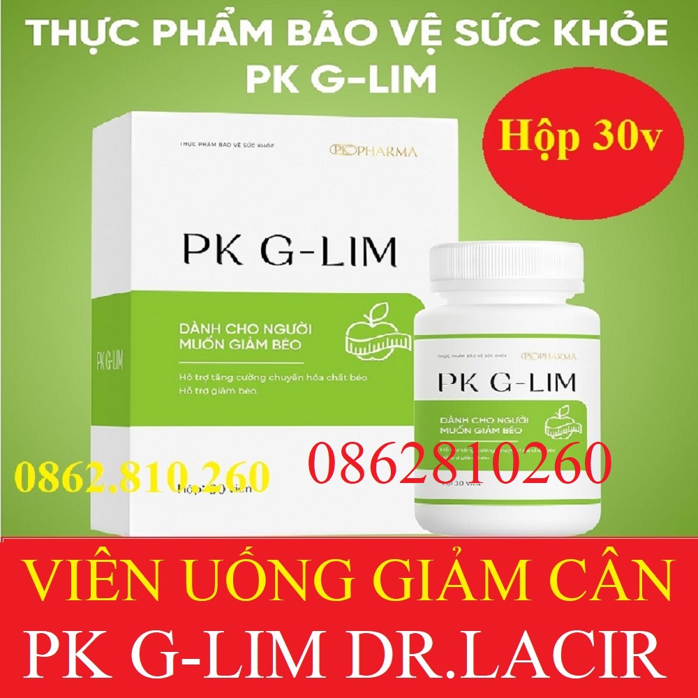 viên uống hỗ trợ giảm cân PK G-LIM DR LACIR glim drlacir,Hạn chế tích tụ mỡ thừa giúp săn chắc cơ thể [D-Tox Slim]