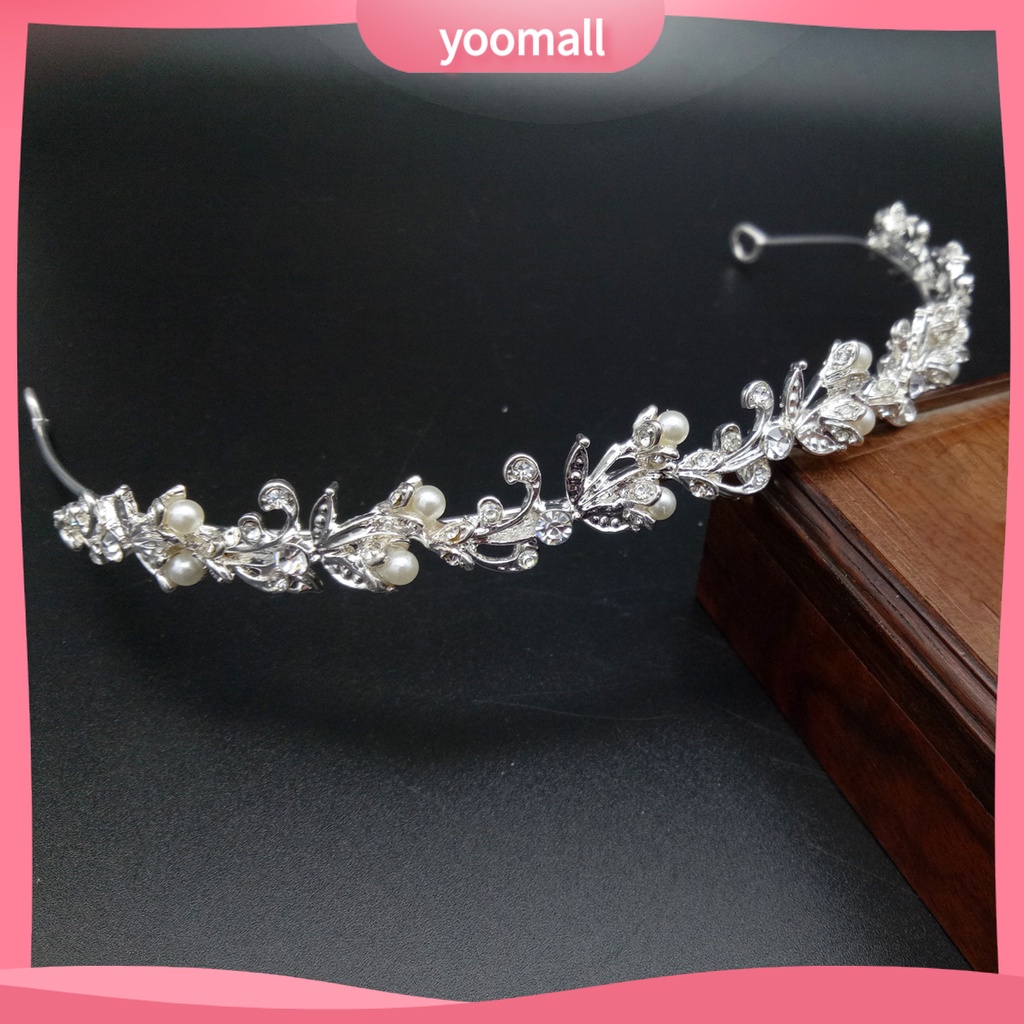 Yoomall| Vương Miện Đính Đá Lấp Lánh Độ Ổn Định Cao Thời Trang Cho Nữ