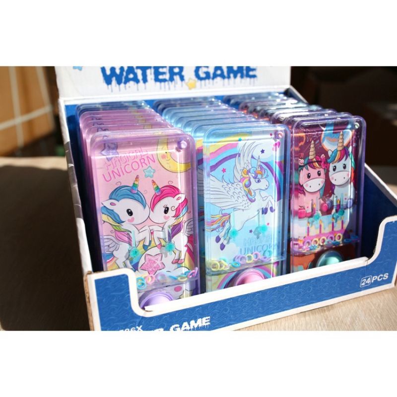 Máy bắn vòng nước trong suốt, trò chơi giam stress mẫu pony, marvel, siêu nhân, elsa, disney cho bé trai bé gái