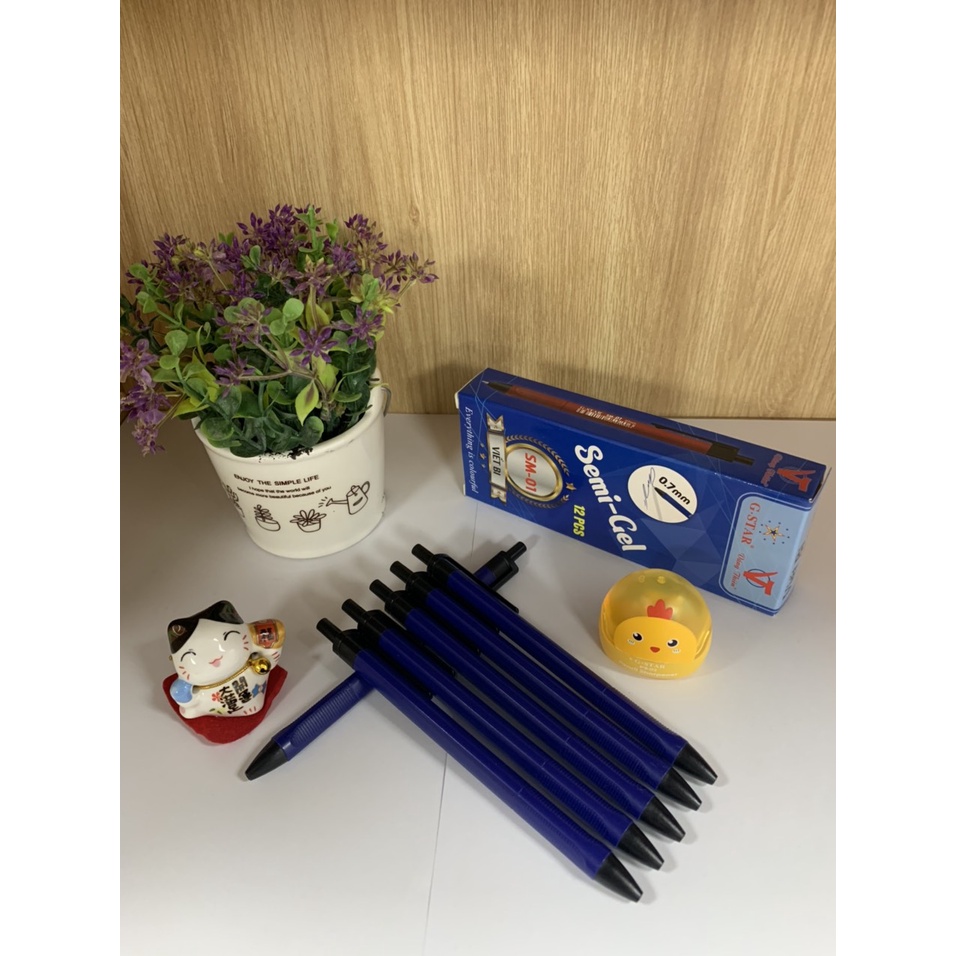 Combo 1 Hộp 12 chiếc Bút bi Gstar SM01 Xanh/ Đen