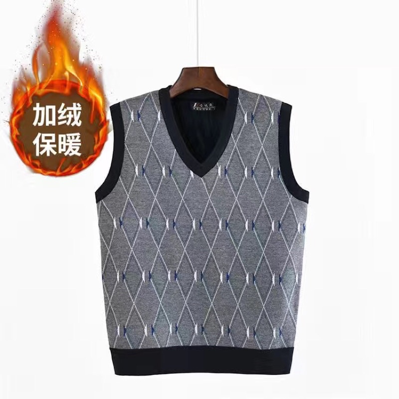 Áo gile nam lót lông trung niên