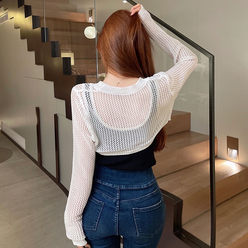 Áo Khoác Dệt Kim Mỏng Chống Nắng Thời Trang Mùa Hè Phong Cách Hàn Quốc