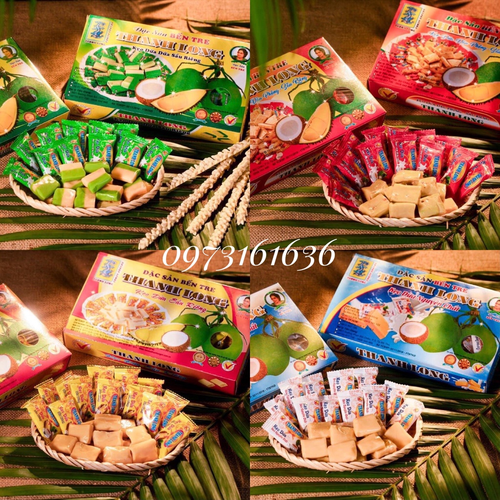 Kẹo dừa Thanh Long chính hãng các loại - đồ ăn vặt