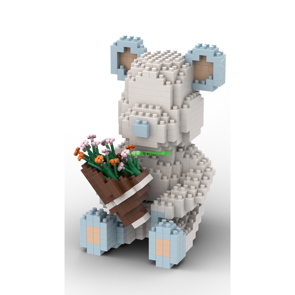 Le.go gấu Bearbrick xếp hình Đồ chơi lắp ráp nano nanoblocks mô hình mini Hàng Đẹp bear bricK