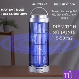 Đèn bắt thu hút diệt đuổi muỗi và côn trùng thông minh cao cấp TULI hình trụ, An Toàn Hiệu Quả Thực Tế 95%, BH 24 tháng