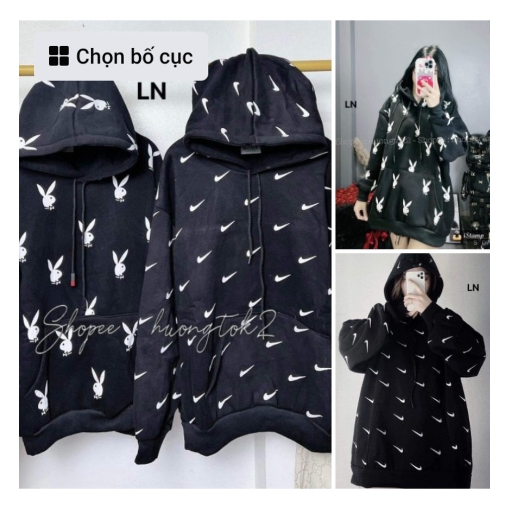 Áo hoodie nam nữ in i toàn thân full toàn áo dáng trẻ trung (kèm ảnh thật)"