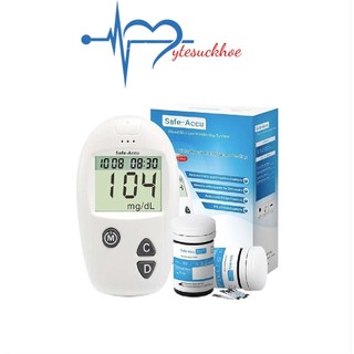 Máy đo đường huyết Safe Accu - Sinocare Đức (Tặng kèm 50 que thử và 50 kim)