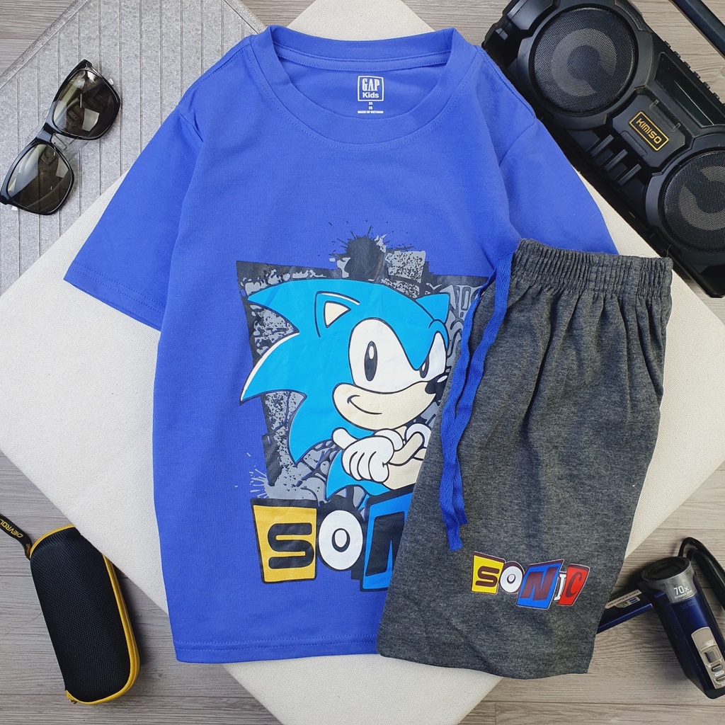 Đồ bộ bé trai Gap size đại chất thun cotton nhiều màu sắc in hình khủng long mặc đi học đi chơi đều đẹp