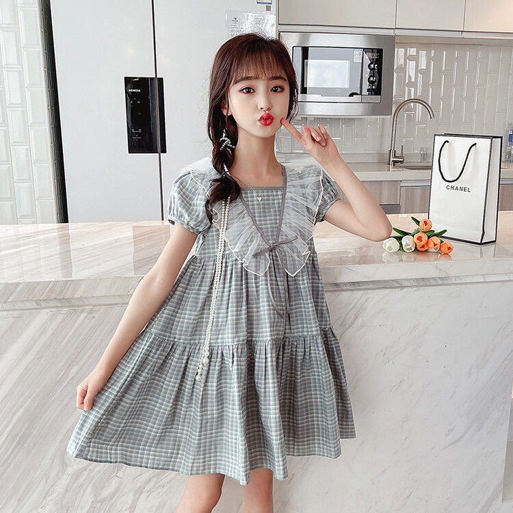 Mới Đầm Sọc Ca Rô Size Lớn Vừa Thời Trang Đáng Yêu Dành Cho Bé Gái