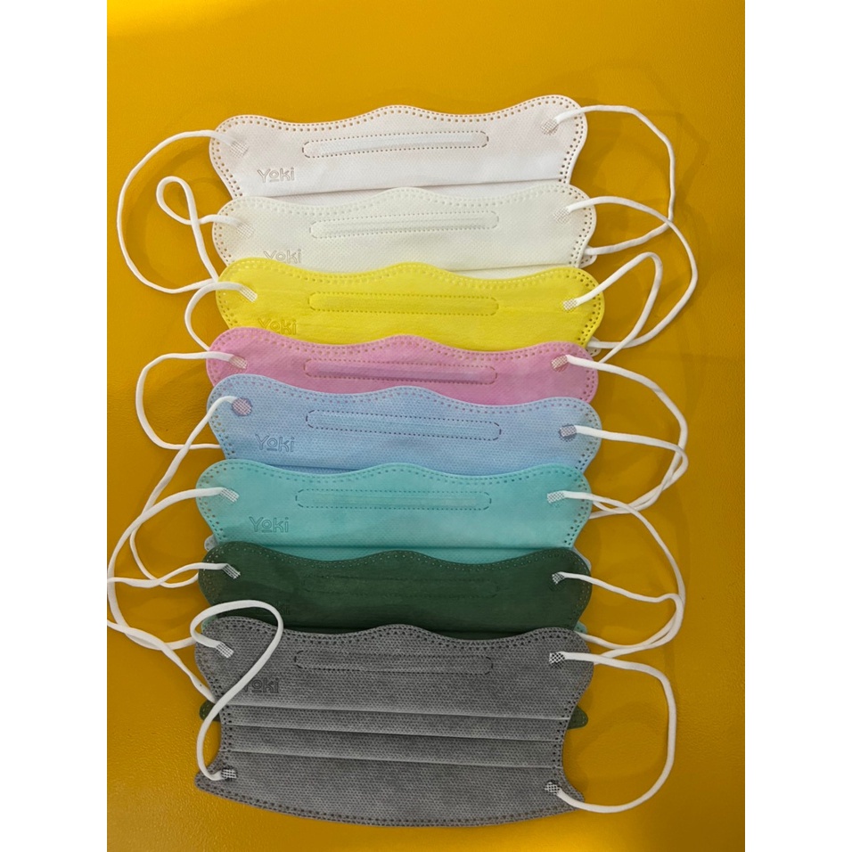 [Hộp 50 cái] Khẩu trang Cua YOKI 22+ kiểu dáng KF94 Hàn Quốc cải tiến kháng khuẩn, chống bụi mịn PM2.5