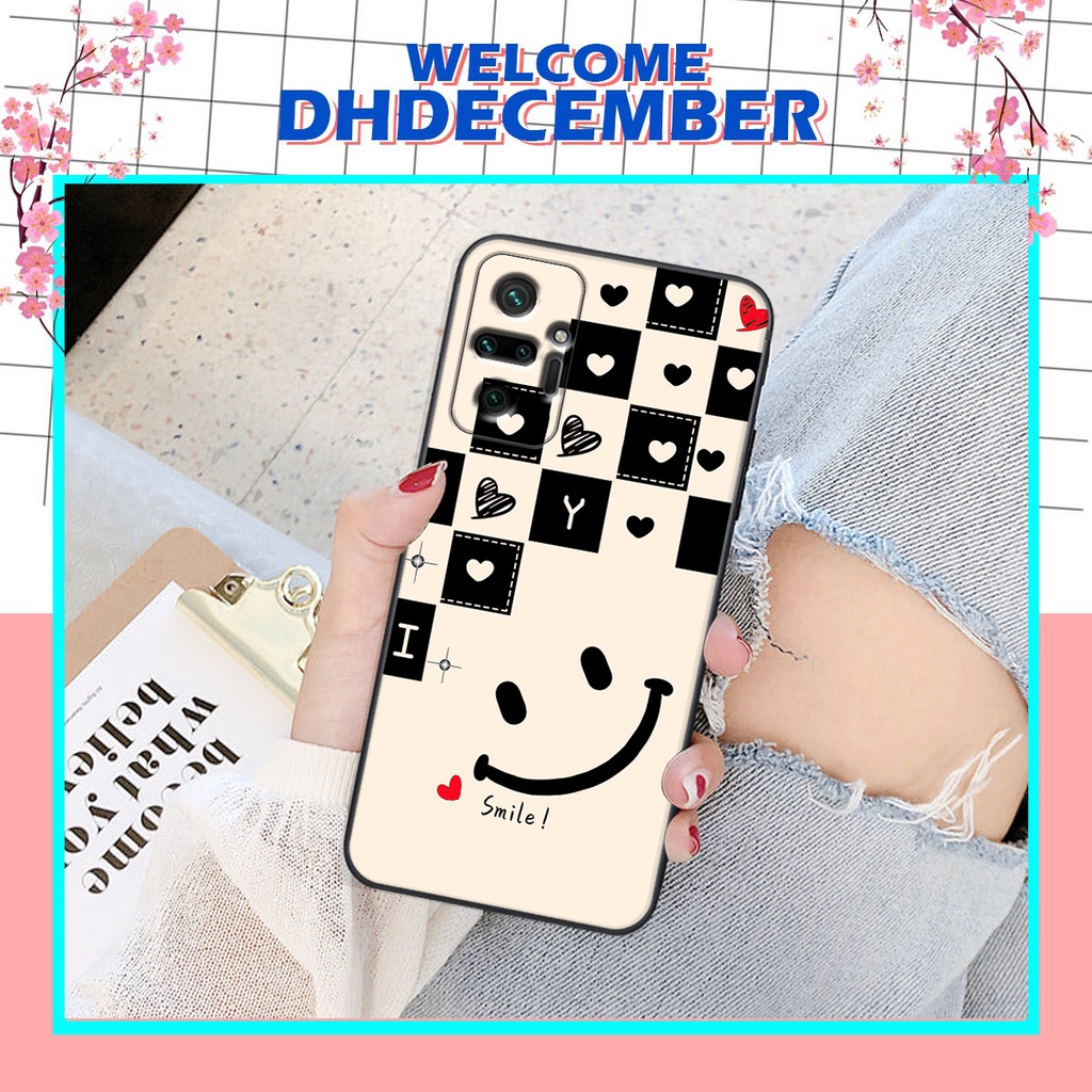 Ốp lưng Xiaomi REDMI NOTE 10 PRO 4G in hình tim, kẻ vuông mẫu mới CỰC XINH