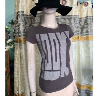 Áo thun xám vải cotton size M