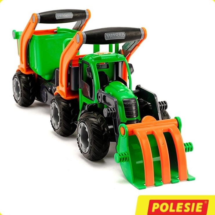 Xe Ô tô Máy Xúc Kéo Thùng Sơ Mi Rơ Móoc Griptrac , Đồ Chơi Trẻ Em, Nhập Khẩu Châu Âu,Chính Hãng POLESIE 48431