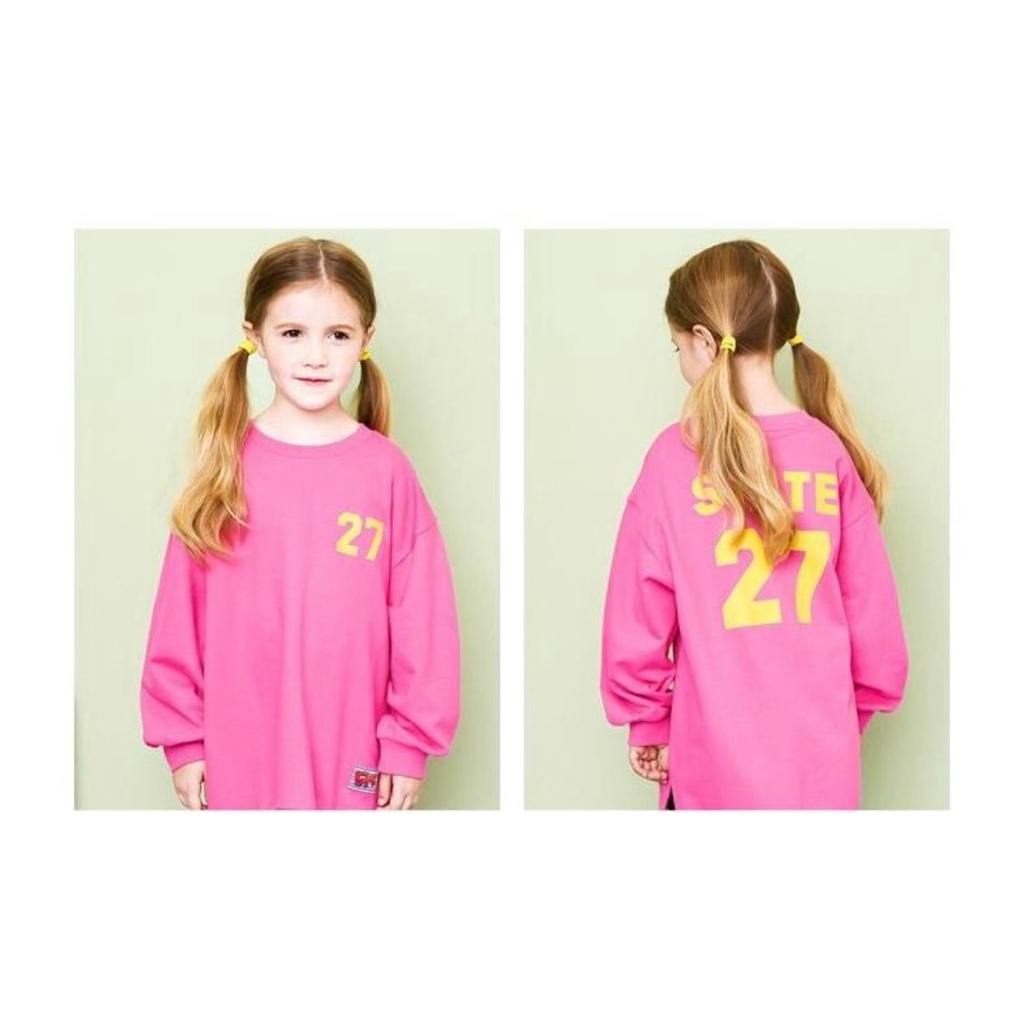 Áo váy AndiApple nỉ da cá màu navy/hồng số 27