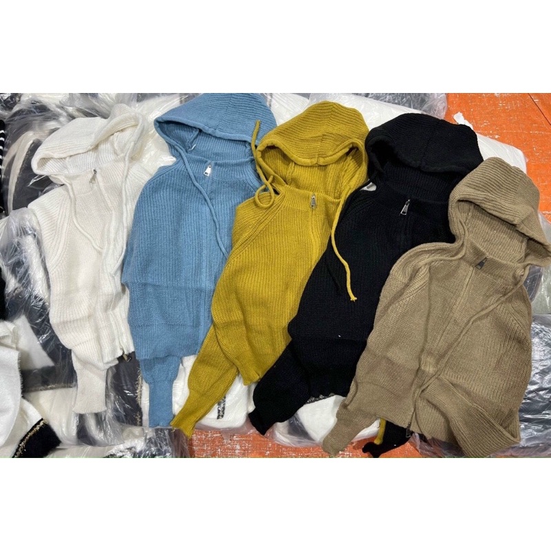 Áo khoác len hai khoá kéo siêu đẹp nè!