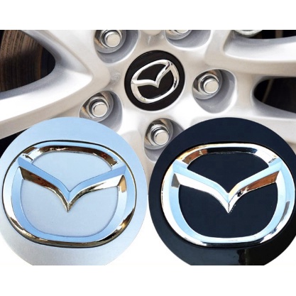 1 chiếc Logo chụp mâm bánh xe Mazda MAD57 Đường kính ngoài 57mm, Nhựa ABS