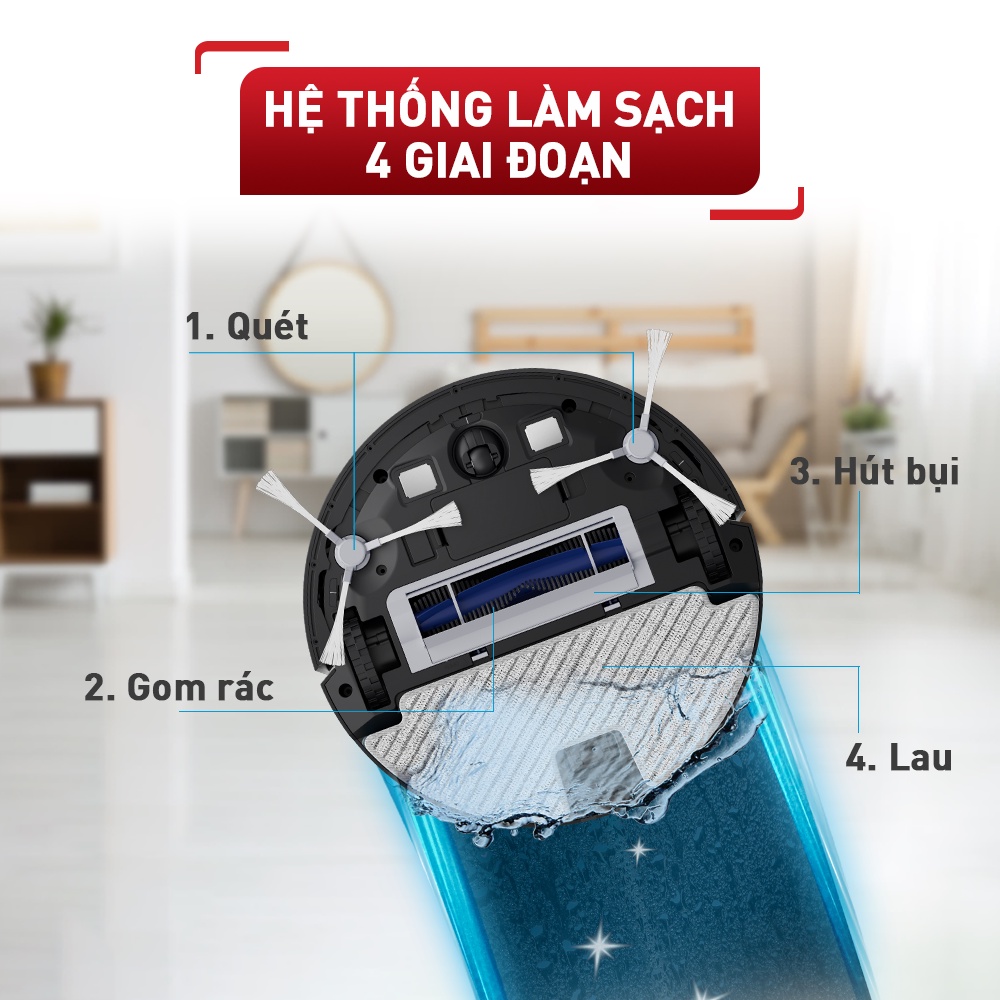 Máy hút bụi Robot thông minh RG7865WH S120i - Đen