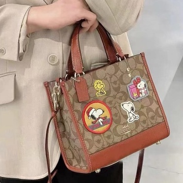Túi Tote Đeo Vai Sức Chứa Lớn 100% Chính Hãng In Họa Tiết Snoopy