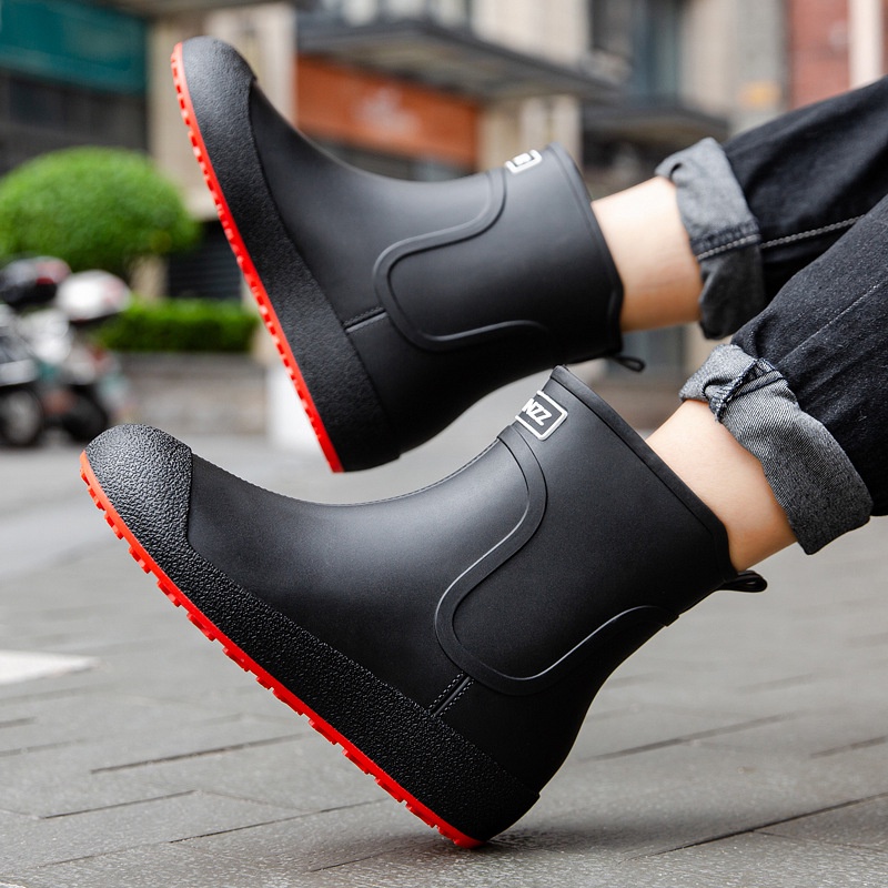 Giày Bốt Cao Su Đi Mưa Chống Trượt / Thấm Nước Thời Trang 2022 Cho Nam