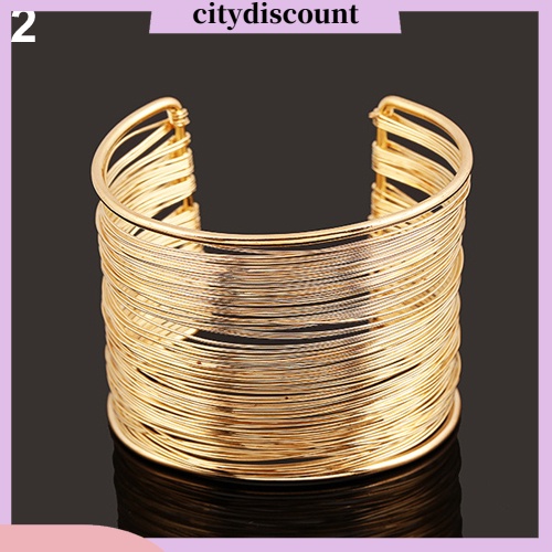 <city sale>Vòng đeo tay hở nhiều lớp dây kim loại thời trang cho nữ
 #3
