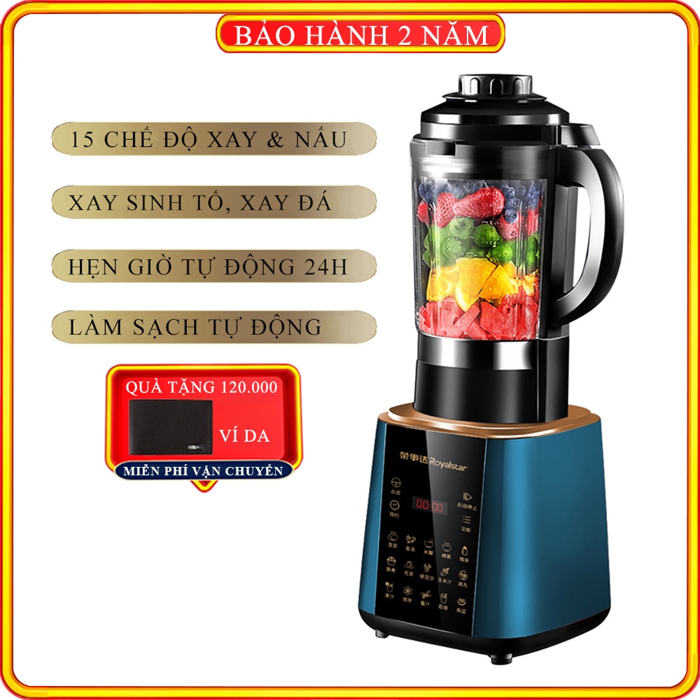 Máy làm sữa hạt đa năng tích hợp 15 chế độ nấu tự động, cối thủy tinh 5 lớp siêu bền siêu chịu lực tự động làm sạch