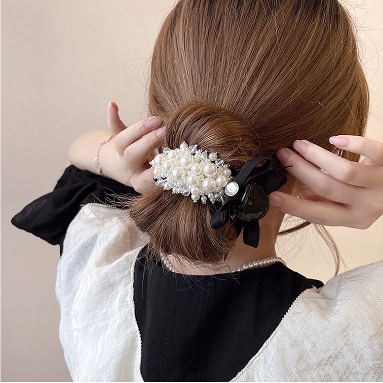 Kẹp tóc HAIMEIKANG đính ngọc trai phong cách thời trang Hàn Quốc