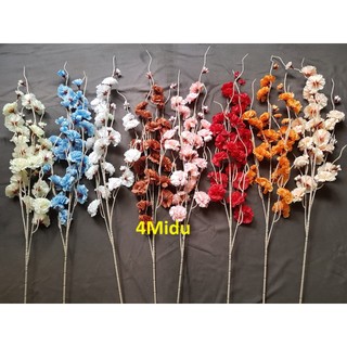 Combo 5, 10 cành đào giả, cành đào râu 1m phụ kiện trang trí Tết