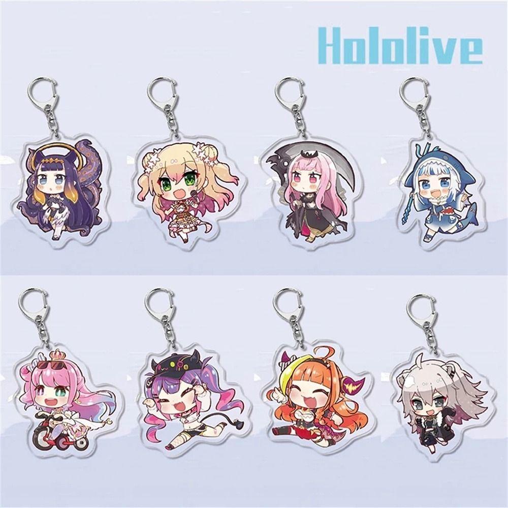 Móc Chìa Khóa 6cm Hóa Trang Nhân Vật Ba Bánh Vtuber Murasaki Shion Gawr Gura