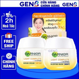 Mặt Nạ Ngủ Dưỡng Sáng Da Ban Đêm Garnier-Kem Dưỡng Da Vitamin C Ganier Ban Ngày SPF30 Kem Dưỡng Ngày Đêm 18ml/50ml GenB