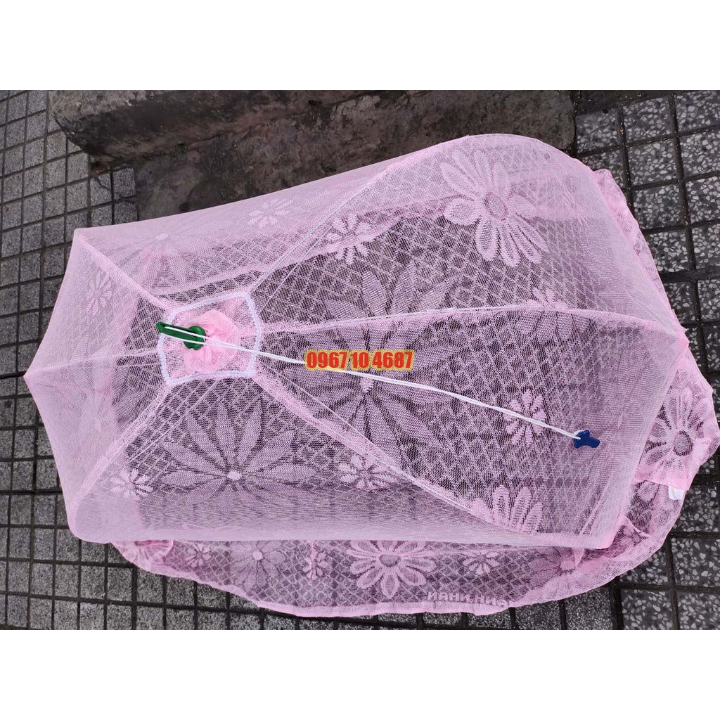 Màn chụp em bé made in việt nam khung thép cao cấp - Mùng chụp tự bung cho bé, trẻ em