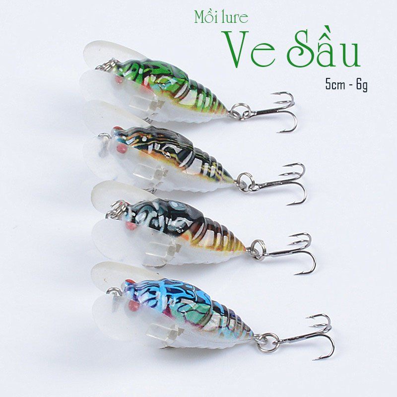 Mồi Lure Ve Sầu có cánh 4cm