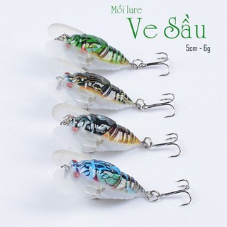 Mồi lure ve sầu có cánh 4cm