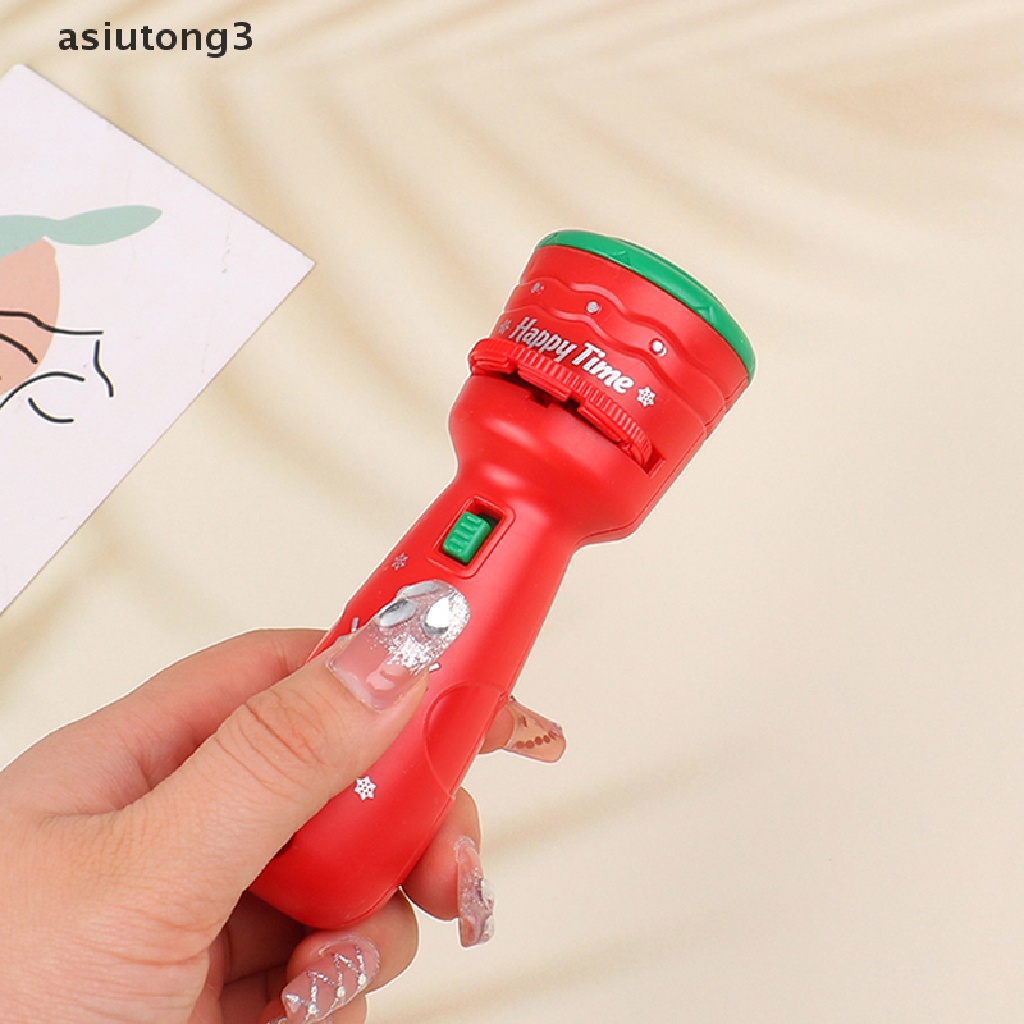 Đèn Pin Chiếu 24 Họa Tiết Cây Thông Noel Trang Trí Giáng Sinh Cho Bé asiutong3