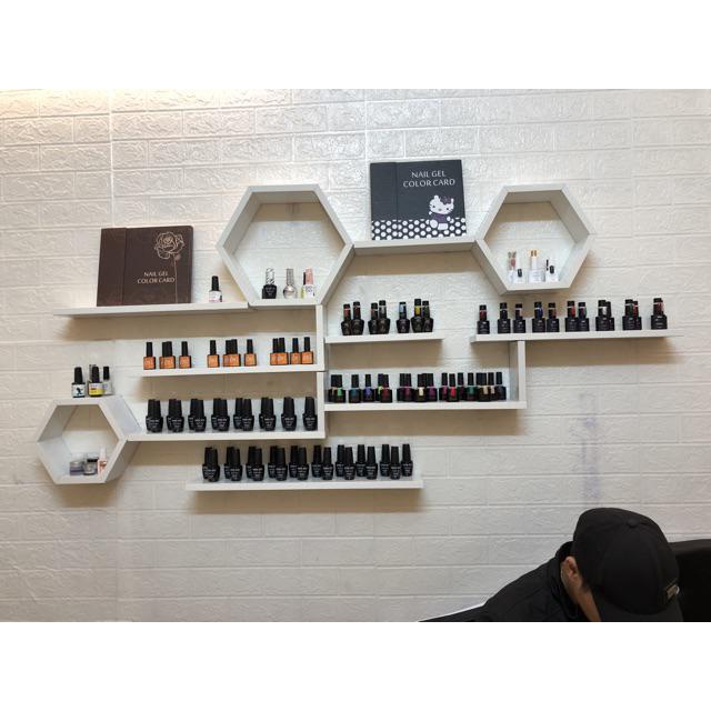 Trọn bộ Kệ Nail Treo tường - Kệ để sơn chuyên nghiệp - Gỗ lõi xanh cao cấp