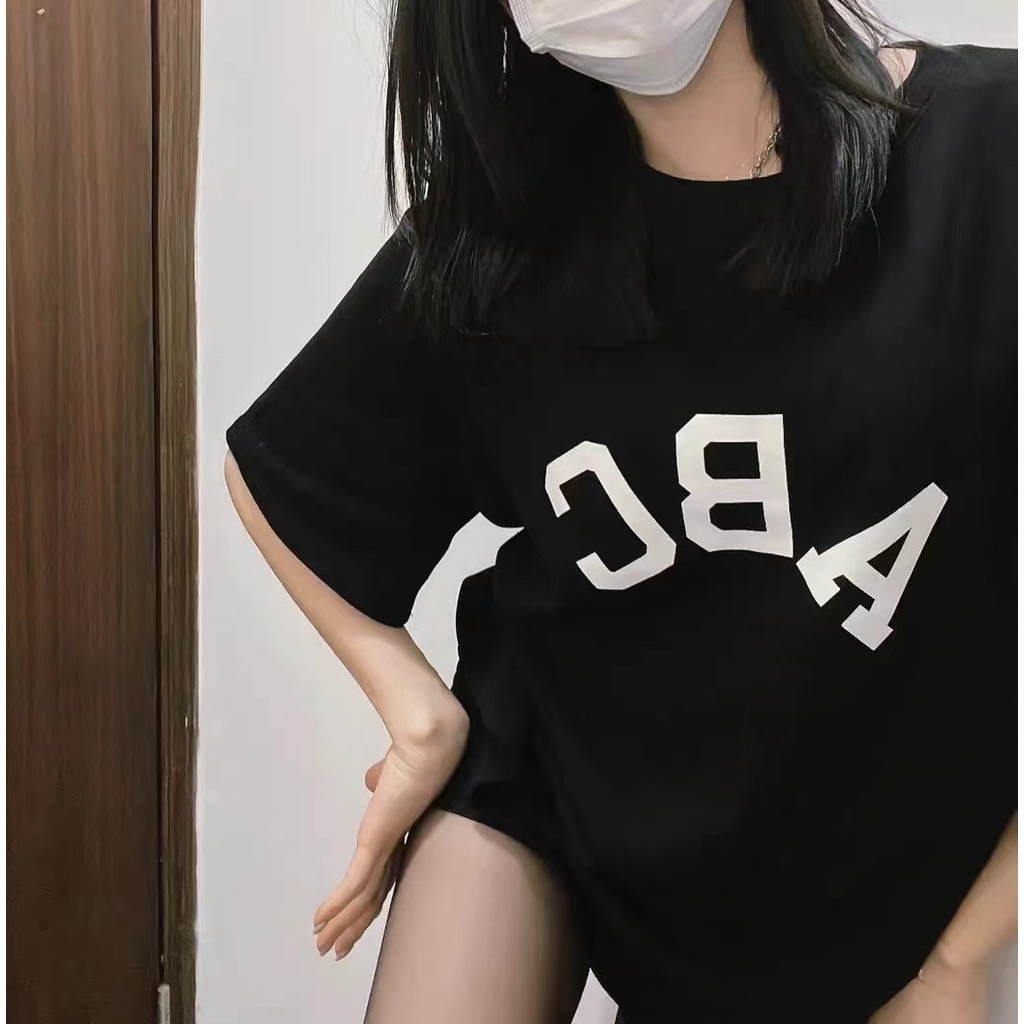 NRVP Áo Thun Unisex Mùa Hè Dáng Suông Tay Cộc Phong Cách Hàn Quốc Cho Nam Nữ
