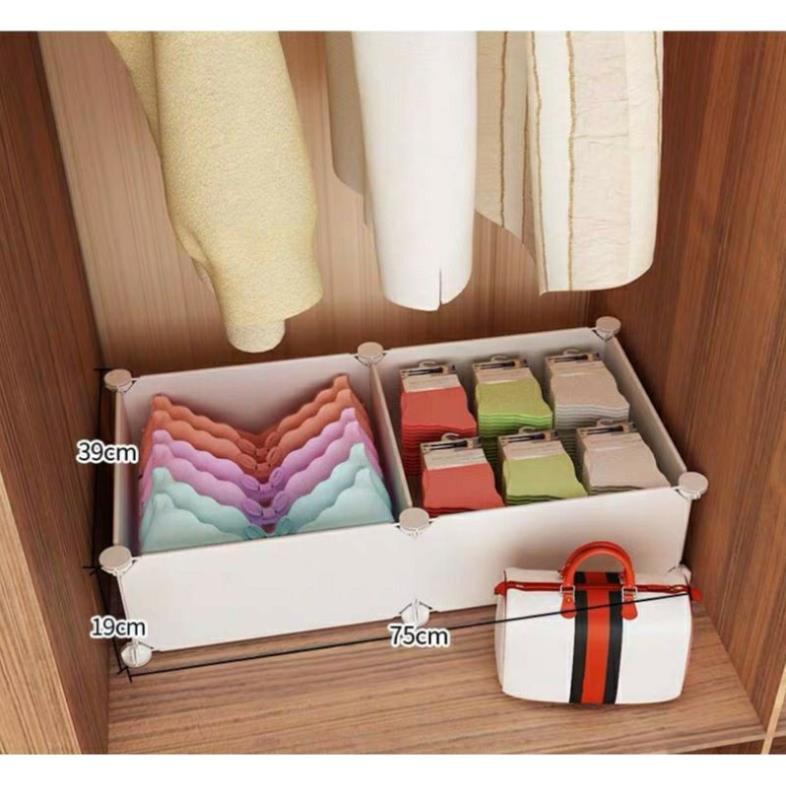 hộp đựng đồ bằng nhựa lắp ghép đa năng- tặng kèm chốt gắn