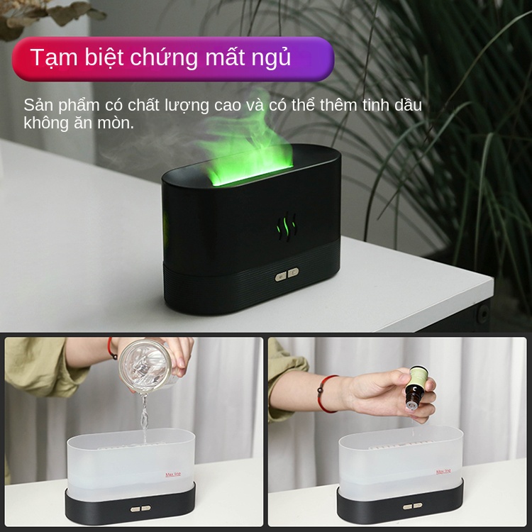 Máy khuếch tán tinh dầu Tạo Độ Ẩm Không Khí 180ml Tích Hợp Đèn LED Nhiều Màu Sắc Kết Nối USB tán tinh dầu máy khuếch tán máy khếch tán tinh dầu máy xông tinh dầu khuếch đèn đốt xông tinh dầu