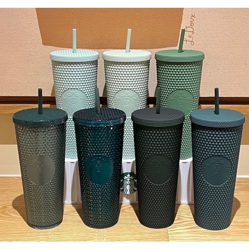 Cốc nhựa Starbucks hoa văn kim cương có thể tái sử dụng chất lượng cao Starbuck glass Straw Cup Tumbler Cup