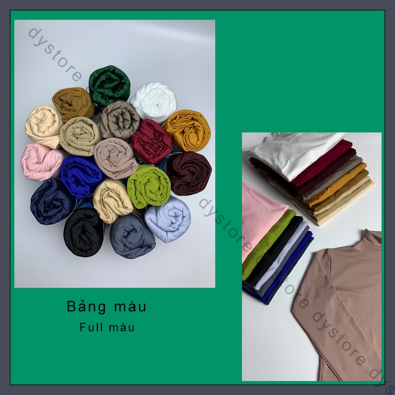 Áo Giữ Nhiệt Nữ Thun Lạnh Dài Tay Cổ 3 Phân - Áo Nỉ Lót Lông Nhiều Màu Hàng Quảng Châu Cao Cấp - A400