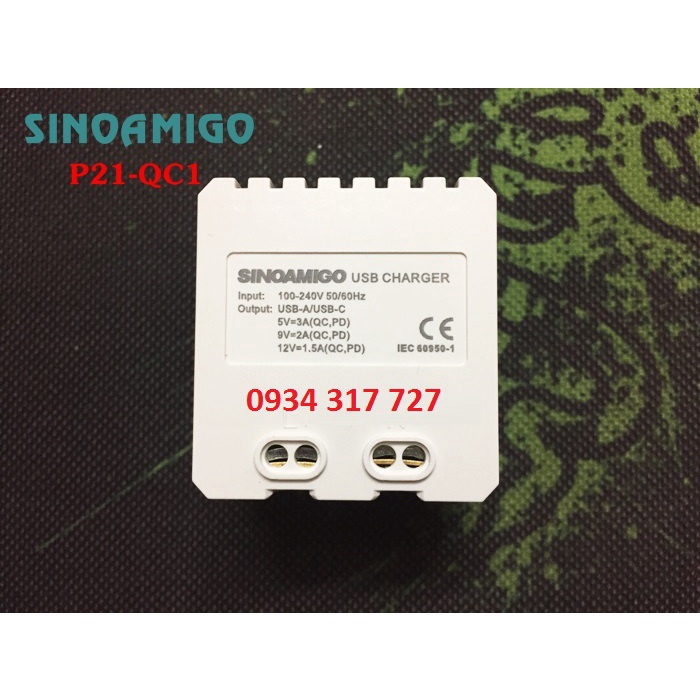 Nhân sạc điện nhanh USB 5V-2.1A cao cấp lắp mặt Panasonic