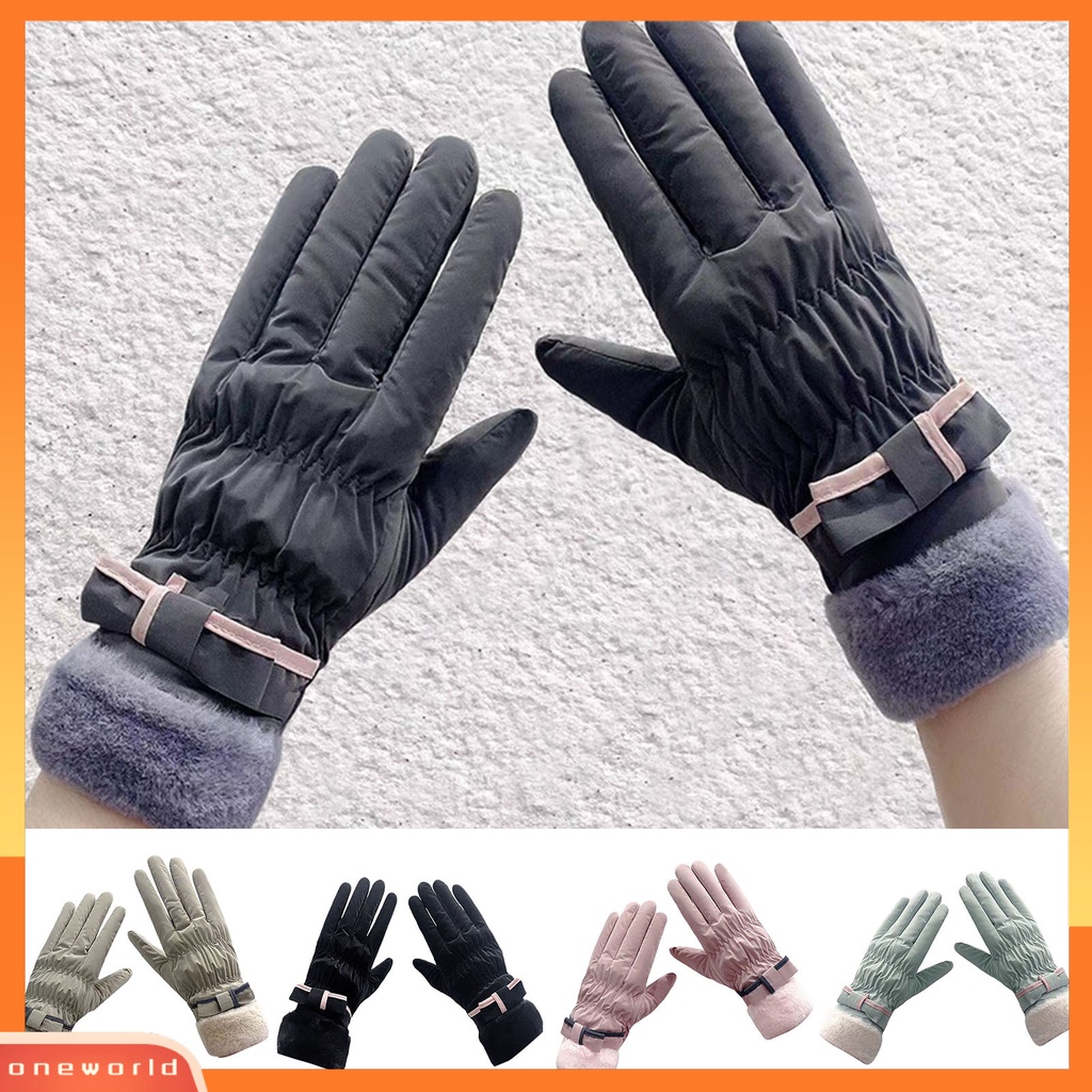 |Bộ Đồ Bơi Một Mảnh Dành Cho Nữ| 1 Cặp Găng Tay Lông Cừu San Hô Dày Dặn Co Giãn Thời Trang Thu Đông Có Thể Chạm Màn Hình Cảm Ứng
