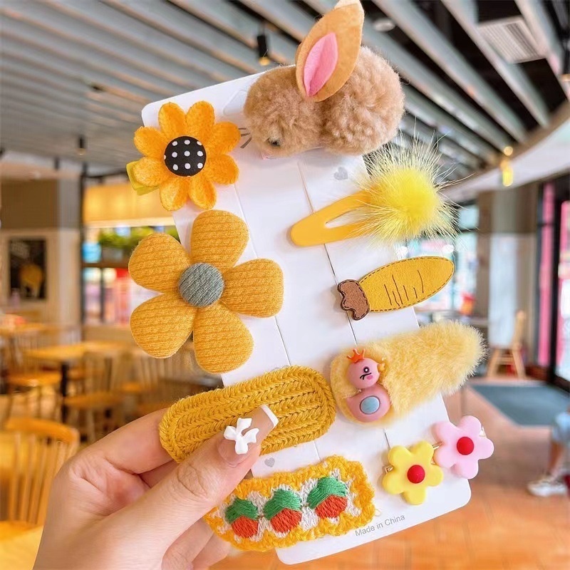 Set 9 KẹP TóC HìNh Chú Thỏ Dễ Thương Cho Bé GáI